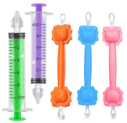 3 x Sacamocos Bebe + 2 x Jeringa Lavado Nasal Bebe 10ML con Adaptador de Silicona Suave | Pinzas Saca Mocos para Bebes para Limpieza Nasal y de Oídos | Aspirador Nasal para Bebe Seguro y Cómodo