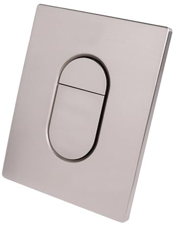 Tokenhigh Dual Flush Actuator Plate for G-R-O-H-E Skate Air, Toilet Flush Button Flushing Plate, Toilet Cistern Replacement Parts, Toilet Flush Button Front Panel for Toilet Tank (Matte Gery)
