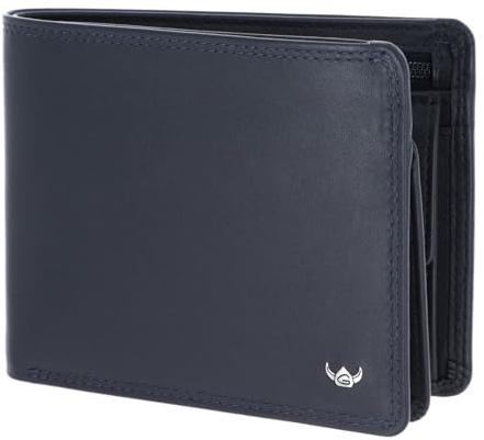 Golden Head Leder Geldbörse Polo RFID Protect Scheintasche mit RV 1364 Marineblau dunkelblau