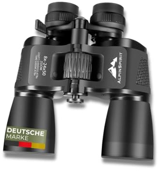 AlpinSpirit© 8-24x50 Zoom Fernglas mit IPX4 Wasserschutz - inkl. hochwertige Tasche & Zubehör - geeignet für Brillenträger - Binoculars Professional,Feldstecher,Erwachsene, Wasserabweisend