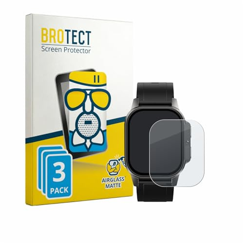 BROTECT Entspiegelungs Schutzglas für Domino Watch DM62 (3 Stück) Schutzfolie Panzer Glas Matt [Extrem Kratzfest 9H, Anti-Reflex, Anti-Fingerprint]