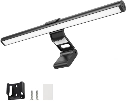 Poeruse Computer Monitor Lamp Bar, 30cm LED Screen Light Bar, Screen Monitor Lamp, No Glare Eye-Care LED Desk Lamp for Home Work (30CM)