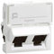 Legrand mosaic - Toma rj45 categoria 6 ftp 2 módulo blanco 2x45