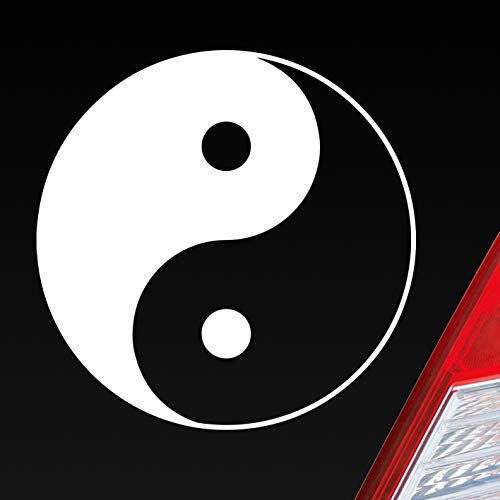 Hellweg Druckerei Yin und Yang Symbol KFZ Auto Aufkleber Sticker Heckscheibenaufkleber