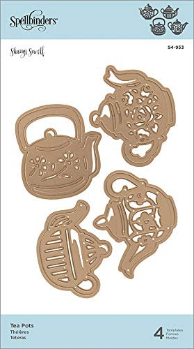 Spellbinders SBS4-953 Shapeabilities Tea Pots Etched Dies, Cuppa Coffee