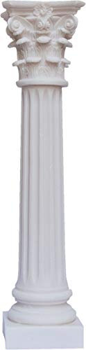 Unbekannt Alte korinthische Säule (Alabaster-Statue/Skulptur 21 cm) Ancient Corinthian Column (Alabaster Statue/Sculpture 21cm / 8.26inches)