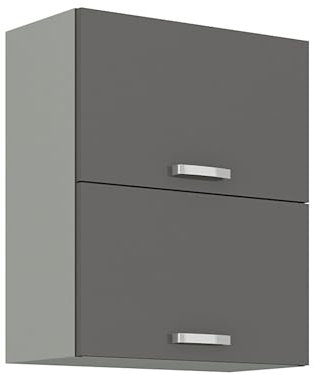 Küchen Hängeschrank 60 Hochglanz Grau Küchenzeile Küchenblock Küche Grey Bianca