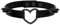 Eigso Punk Leder Nieten Choker Halsband für Frauen Männer Unisex Y2K Gothic Herz Choker Halskette für Frau Mann