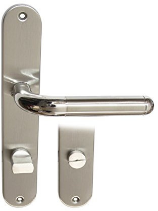 Edelstahl Türbeschlag Star II Langschild WC Türdrücker