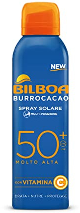 Bilboa - Gesichts- und Körperschutzcreme SPF 50+ mit Vitamin C - Feuchtigkeitsspendend, pflegt und schützt - Ideal für empfindliche Haut - Dermatologisch getestet - 150 ml Spray