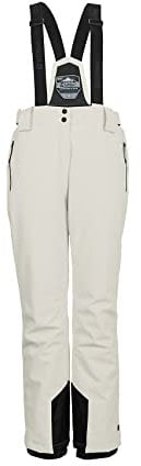 killtec Damen Funktionshose/Skihose mit abnehmbaren Trägern, Kantenschutz und Schneefang - KSW 249 WMN SKI PNTS, Weiss, 44, 37559-000