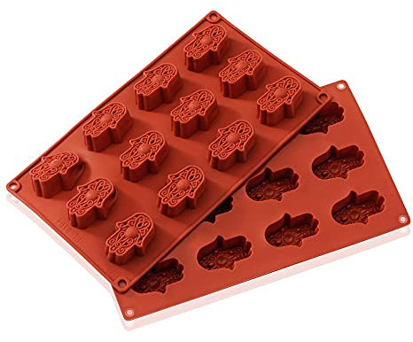 INTIGNIS Silicone Moulds - Silicon Tray Mould for Chocolate, Cupcake, Wax, Candles, Egg Muffins, Resin, Cake Decorations - Flexible, Odourless Baking DIY Tools - Microwave, Freezer & Dishwasher Safe