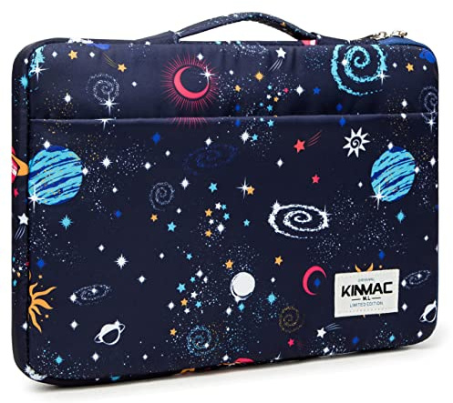 Kinmac Blue Space Housse de protection à 360° étanche avec poignée pour MacBook Pro 16, Dell Inspiron 15 5515/5510 et ordinateur portable 15-6,1