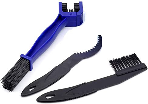 LATRAT Motorrad Kettenreiniger Set, 3Pcs Kettenbürste Tool für Fahrradkette Kurbel Reifen Kettenblatt Radfahren Fahrrad Sauberen Bürste für Rennrad Motorrad