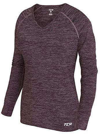 TCA Elle Maglia Termica da Donna a Manica Lunga - Maglietta Termica da Corsa - Viola, M