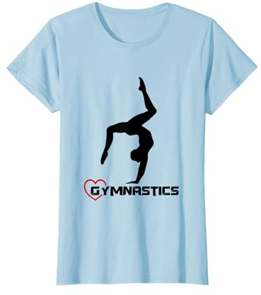 Fille et cœur de gymnastique ; gymnaste faisant un support T-Shirt