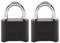 Master Lock Zahlenschloss Set Ihr eigenes Zahlenschloss Innen und Außen Schloss Wetterfest Codeschloss 2 Pack 178EC2 Schwarz