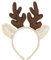 Lusofie Rentier Geweih Stirnband Antlers Weihnachten Elch Haarreifen Kopfschmuck Glitzer Geweih Stirnband Weihnachtsfeiertags Partyzubehör Hirschgeweih
