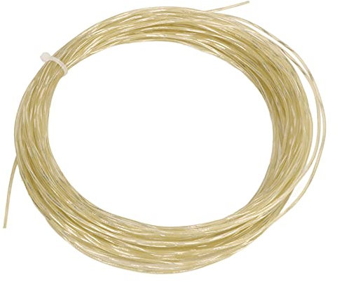 Alomejor 12,2 M 1,30 Mm Corda per Racchette da Tennis Filo Elastico in Nylon per Racchette da Tennis in Titanio per Lo Sport (Beige)