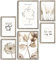 decomonkey | 6er Poster Set mit hellbraunem Rahmen | Boho Abstrakt | 4 x DIN A4 & 2 x DIN A3 | Wohnzimmer Schlafzimmer Wandposter Blider Collage Modern Wanddeko Kunstposter Blumen Natur Sprüche