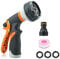 LINZI Garden Hose Spray Gun Set 8 Adjustable Patterns High Pressure Spray Nozzle for Watering Plants Lawns, Shower Pets, Car Washing, Cleaning Windows, Hose Attachment Connectors