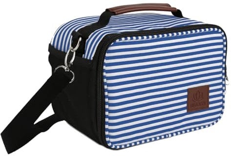 Umami Insulated Lunch Bag Women & Men, w/Adjustable Shoulder Strap & Watter Bottle Pocket, Perfect-Size Adult Lunchbox Cooler Bag, Great for Work and Travel, Loncheras Lunch Box for Men/Women