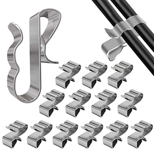 50 Pezzi Clip per Cavi Fotovoltaici in Acciaio Inox, Clip per Cavi per Rimorchio, Clip per Cavi del Pannello Solare, per Rimorchio Fermacavi Supporto Staffe di Fissaggio