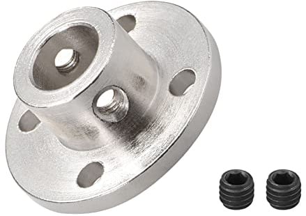 DMiotech 10mm Innen Durchmesser H13xD16 Flansch Kupplung Anschluss Starre Leitfaden Welle Unterstützung Kuppler Welle Kupplung mit Schrauben für DIY RC Modell Motoren Silber