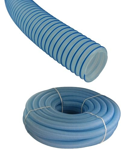 Meterware Pool Schwimmbad Swimming Saug Schlauch EVA 38 mm 50 mm Reinigung blau (50 mm)