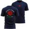 England Supporters Rugby-T-Shirt für Herren, englische Version 1871, England-Rose, Abzeichen, navy, L