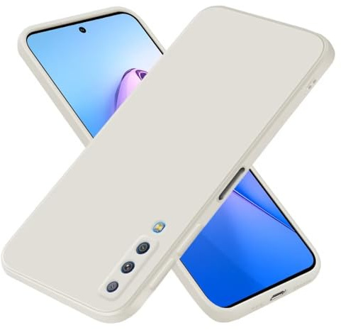 EASSGU Hülle für Samsung Galaxy A7 2018 (6 Inches), Weiche TPU Silikon Hülle - Altweiß