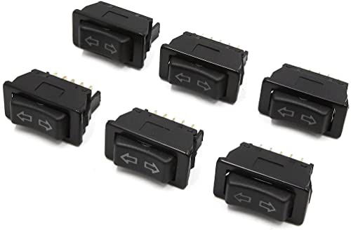 XYWHPGV 6 Stück Universal Schwarz 5 Pins Auto Fensterheber Tür Elektrischer Schalter Steuerknopf(a3bbe ac6d2 79212 2a584 18172 0f18c