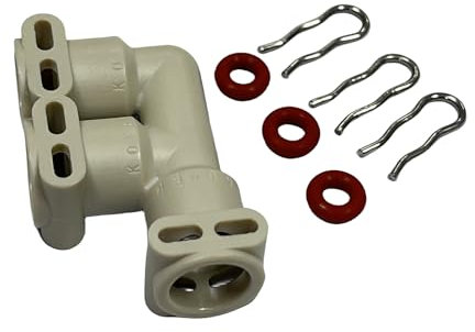 Flüssigkeitsverbinder F-Form 66821 für Jura Thermoblock 2003, Wasserleitung für Kaffeevollautomaten, Dampfanschluss (anwendbar für eine Vielzahl von Küchengeräten)