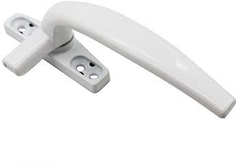 Fenstergriff,Fenstergriffe Abschliessbar Durable Metalltüren Verriegelung Griff Schiebefenster Griffe Sicherheit HASP für Home Hardware links/rechts einstellbar Hörer Hardware (Color : White, Size
