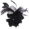 Broche à Fleurs Élégante Pour Femme, Plume, Fête De Mariage, Pince à Cheveux Florale, Chapeau, Châle, Robe, Costume, Vêtements De Cérémonie, Accessoires, Corsage, Bijoux Vintage Cz, Cadeaux (noir)