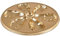 Homea, Juego de 2 bandejas para Ostras de Pet D25 cm Oro