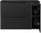 Lomadox Badmöbel Waschtisch-Unterschrank 100 cm schwarz Waschbeckenschrank Badschrank 2 Schubkasten Auszüge 1 Tür, B/H/T ca. 100,4/59,5/40 cm