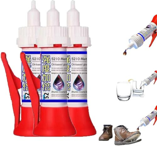 XDGJTBFMY Powerful Solder Multi-Material Repair Adhesive, All Purpose Super Glue Strong Repair, 5210 Met Oil Based Glue, Universal Adhesive Strong Welding for Wood, Furniture(3pcs)