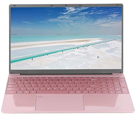 Laptop da 15,6 Pollici, Computer Portatile 2.4G 5G WIFI Doppi Altoparlanti Stereo 1920 X 1080 Display IPS Sblocco Impronte Digitali Rosa con Tastiera Retroilluminata per 11 per