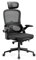 Diablo Ergonomischer Bürostuhl V-Light | Verstellbare Armlehnen, Atmungsaktiver Stoff, 4 Neigungsstufen, Verstellbare Kopfstütze, Lendenwirbelstütze | Schreibtischstuhl, Drehstuhl | Schwarz