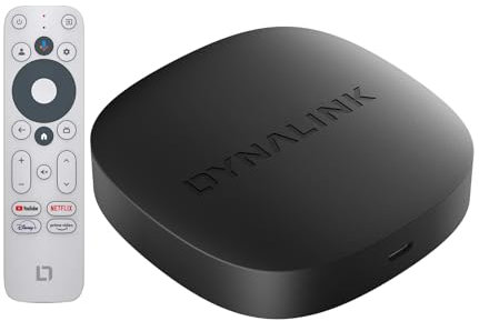 Google TV Box - 4K Smart TV Box HDR10+ UHD, Dolby Audio, Unterstützung Google/Netflix Zertifiziert, AV1, 2GB+16GB, 2.4G+5G WiFi, BT5.0, Streaming Media Player, Google Assistant, Screen Mirror
