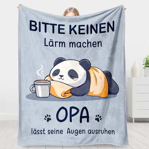 Giftasy Opa Geschenk - Kuscheldecke, Opa Geschenk Geburtstag, Opa, Bester Opa Geschenk