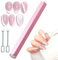 Nail Polish Magnet Pens, Cat Eye Nail Magnet Double-Head Nail Art Magnet Strong Magnetic Wand Hexagonal Nails Art Tool Set Magnetic Sticks for Cat Eye Nail Manicure Design DIY Salon Home