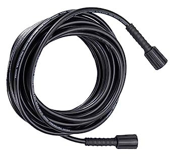 Yardwe Rubber Water Heater Hose for High Pressure Car Washer 7m Length 22mm-14/15 Female Connector Resistant Black