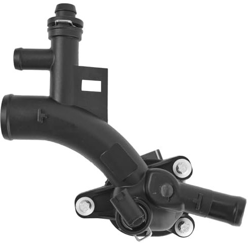 Bohaner Thermostat Housing Car Thermostat Engine Coolant Housing Water Outlet with Hose Engine Cooling Thermostat With Housing Sensor 25193922 For Vauxhall Adam Corsa Mokka
