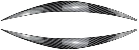 XNFUR 2X Scheinwerfer-Augenbrauen-Aufkleber, passend for Hyundai, I30N N-Line RS Active Performance 2017–2020, 3D-Tuning, ABS, Auto-Augenlid Scheinwerfer-Augenbrauenauflage ﻿(Carbon Look)