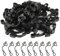 50 Pcs Giant Gutter Hooks for Outdoor Lights Black, Weatherproof Xmas Lights Gutter Hooks for Hanging Fairy Lights Outdoor Rope Lights String Lights Christmas Lights Gutter Clips