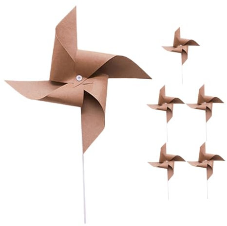 Abaodam 6stücke Windmühle Garten-windräder Fotozubehör DIY-Papier-windmühle Windmühlendekor Hochzeits-windrad Windmühlenhandwerk Bauernhausspielzeug
