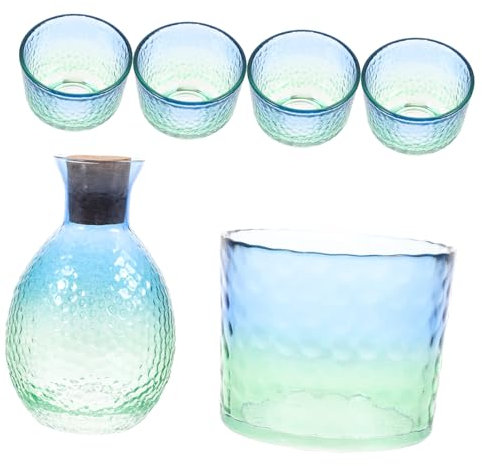 Ciieeo Botellas De Sake Tazas De Sake De Vidrio Botella De Tradicional Para Servir Casa o Restaurante Juego De y Tazas De