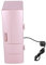 ANKROYU Mini frigorifero USB Portable silenzioso Doppia in modalità Mini Frigo e riscaldamento Mini frigo per la camera da letto Dorm Travel Oro rosa 12x8,5x25 cm Dimensione compatta